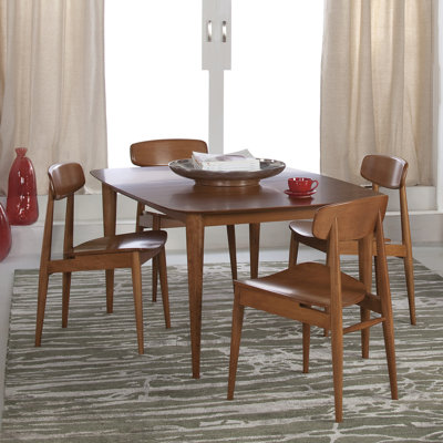 Cona Extendable Dining Table Finish: Flax, Table Top: Strata Top