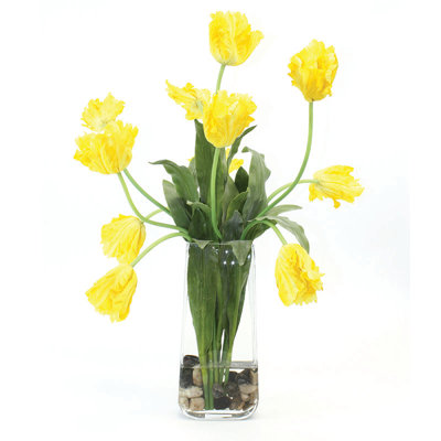 Tulips in Glass Vase image