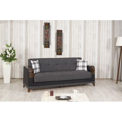 ALMIRA:gray-sofa KLDF1003 Casamode Functional Furniture Almira Convertible Sofa