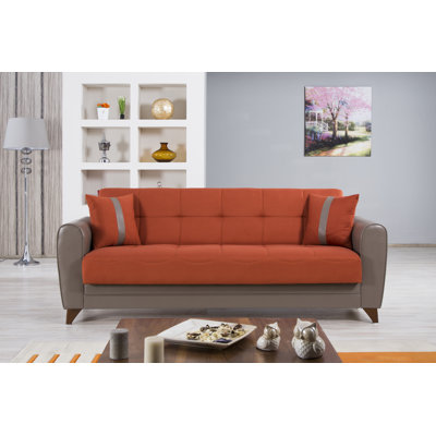 BELLA VISTA:orange-sofa KLDF1002 Casamode Functional Furniture Bella Vista Convertible Sofa