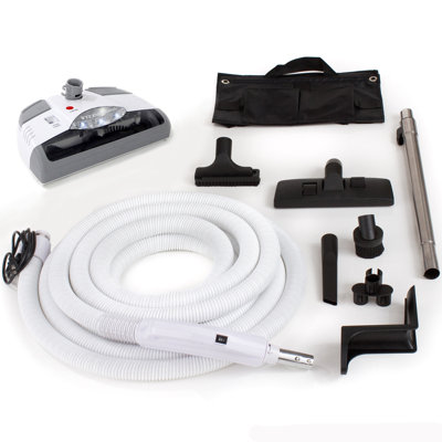 Central Vacuum Kit with Power Head Hose and Tools for Beam Electrolux Nutone Hayden Fits All image