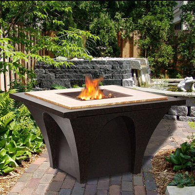 Sunjoy D Ft370pco 4 Revel Aluminum Wood Burning Fire Pit Table