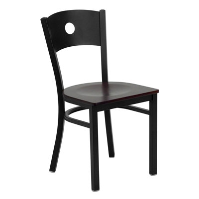 Ollie Circle Circle Back Side Chair Upholstery: Mahogany Wood
