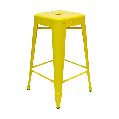 Louisa 26.5 inch Bar Stool Finish: Yellow