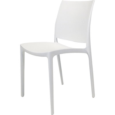 Mira Side Chair (Set of 4) Upholstery: White