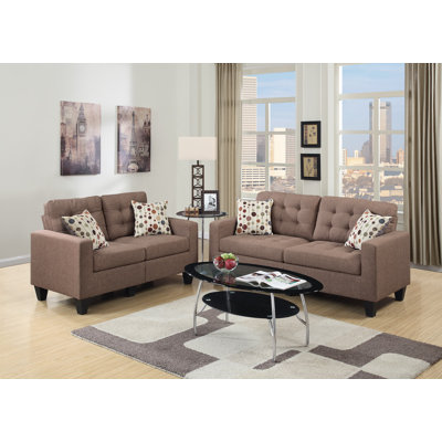 Zipcode Design ZIPC7543 Cassandra Sofa and Loveseat Set Upholstery