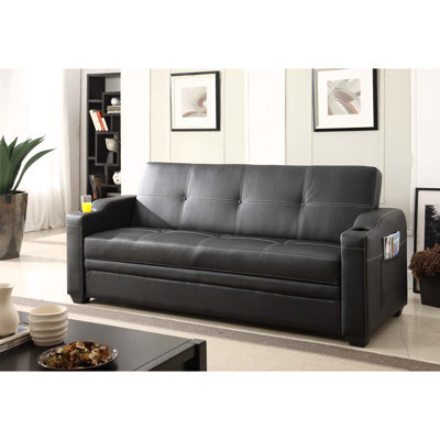 13062 BLACK Hazelwood Home Black Sofas