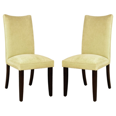 Stoneybrook Parsons Chair (Set of 2) Upholstery: Yellow Velvet