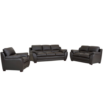 Andover Mills ANDO2294 27052582 Alexander 3 Piece Leather Living Room Set