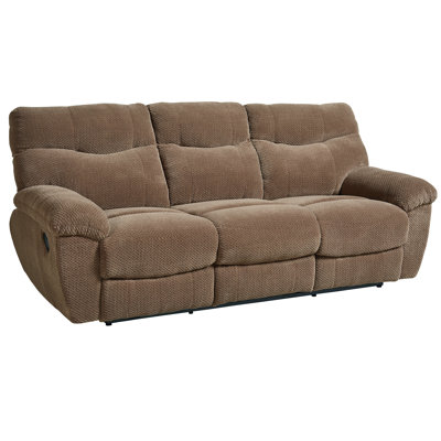 Red Barrel Studio RBRS1952 Sandusky Taupe Brown Manual Motion Reclining Sofa