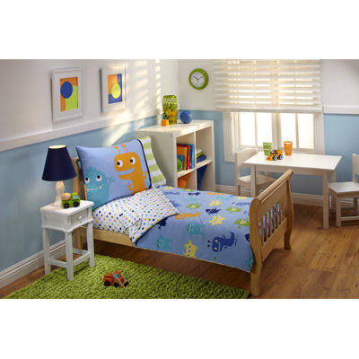 Everything Kids 4 Piece Monsters Toddler Bedding Set 5163416