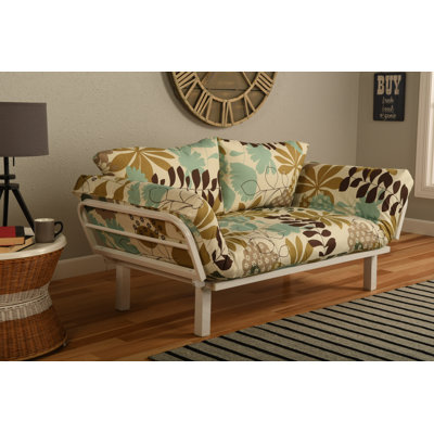 Ebern Designs EBND5035 Everett Convertible Lounger Garden Futon and Mattress