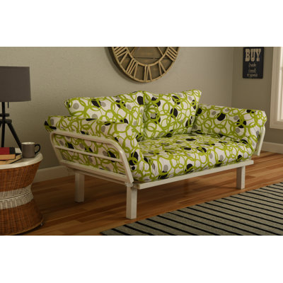 Ebern Designs EBND5036 Everett Convertible Lounger in Full Circle Futon and Mattress