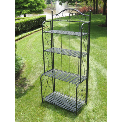 Snowberry 4 Tier Indoor/Outdoor Baker's Rack Finish: Antique Black