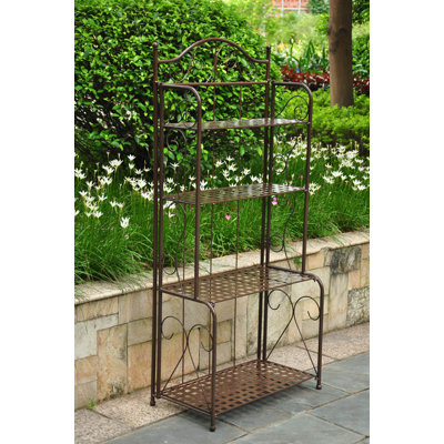 Snowberry 4 Tier Indoor/Outdoor Baker's Rack Finish: Bronze