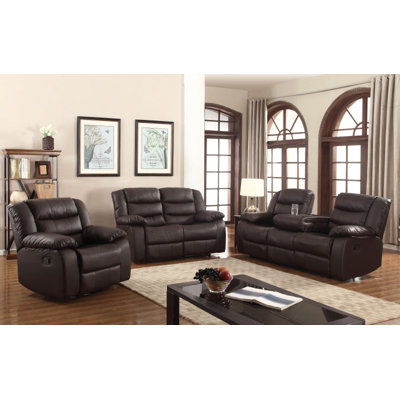 Red Barrel Studio RBRS6001 Hamlin 3 Piece Recliner Set Upholstery