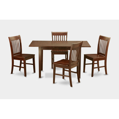 Phoenixville 5 Piece Dining Set Chair Upholstery: Non-Upholstered Wood, Finish: Mahogany