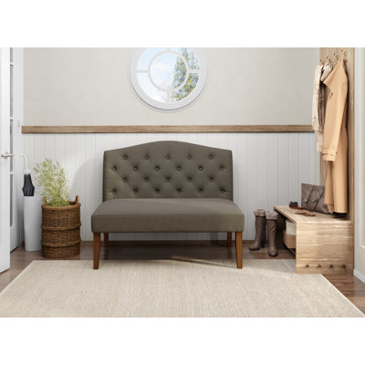 Charlton Home CHRL5319 Thornville Camel Back Upholstered Settee