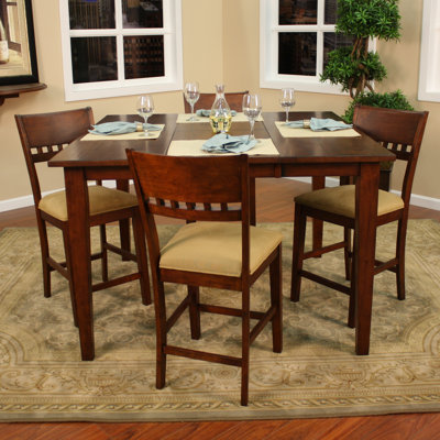 Este Butterfly Counter Height Dining Table Finish Suede