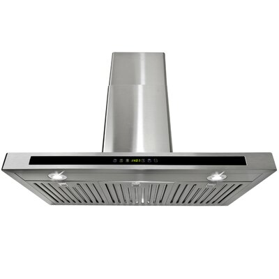 36 760CFM Stainless Steel Wall Mount Range Hood with LED Touch Control image