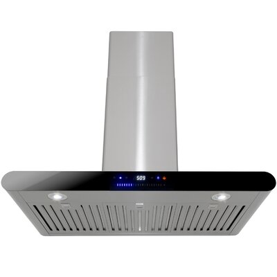 30 760CFM Stainless Steel Wall Mount Range Hood with LED Slide Touch Control image