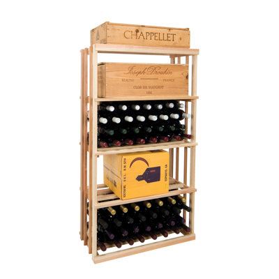 Vintner Series 120 Bottle Floor Wine Rack Finish: Dark Walnut