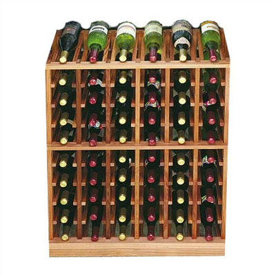 Designer Series 60 Bottle Floor Wine Rack Finish: Classic Stained Premium Redwood