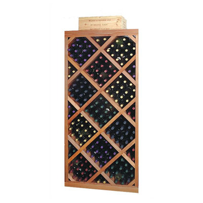 Designer Series Diamond 212 Bottle Floor Wine Rack Finish: Midnight Black Stained Premium Redwood