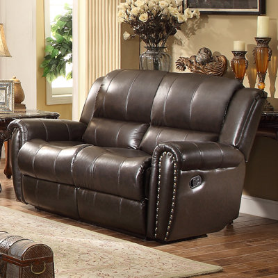 DBHC3649 26717767 DBHC3649 Darby Home Co Bosworth Leather Reclining Loveseat