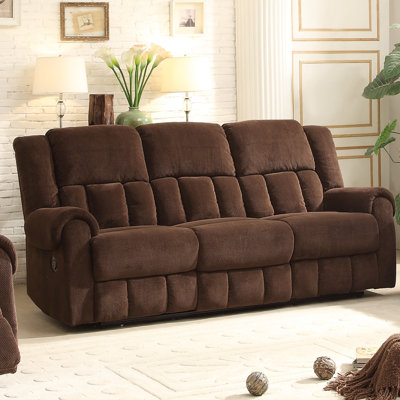 8400CH-3 BOME1063 Homelegance Bunker Reclining Sofa