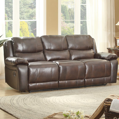 8429-3 BOME1103 Homelegance Allenwood Leather Double Reclining Sofa