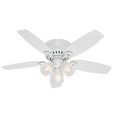46 Hatherton 5 Blade Ceiling Fan Finish: Snow White image