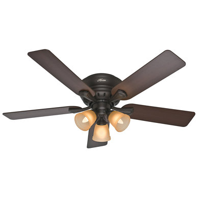 52 Reinert 5 Blade Ceiling Fan Finish: Premier Bronze with Brazilian Cherry/Dark Walnut B image