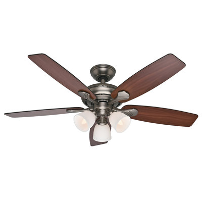 52 Conway 5 Blade Ceiling Fan Finish: Antique Pewter with Cherried Walnut/Burnt Walnut B image