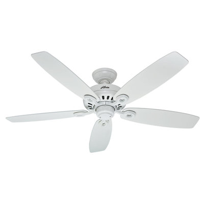 52 Markham 5 Blade Ceiling Fan Finish: Snow White image