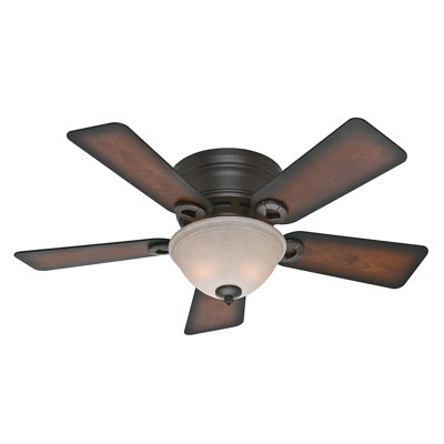 42 Conroy 5 Blade Ceiling Fan Finish: Onyx Bengal with Burnished Mahogany Blades image