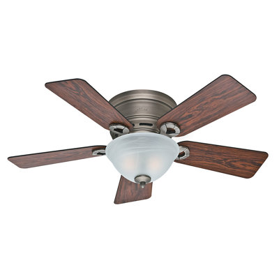 42 Conroy 5 Blade Ceiling Fan Finish: Antique Pewter with Rosewood/Dark Maple Blades image