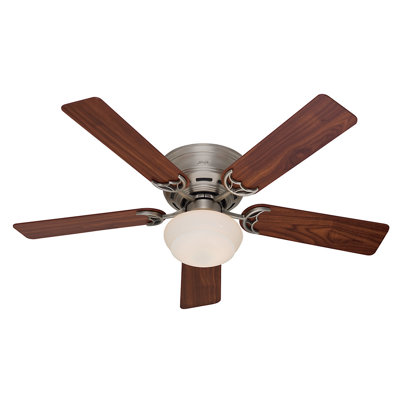 52 Low Profile III Plus 5 Blade Ceiling Fan Finish: Antique Pewter with Walnut/Light Cherry Blades image