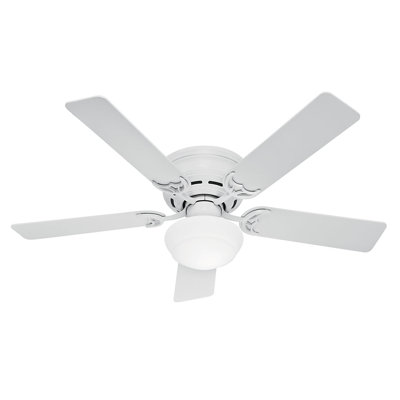 52 Low Profile III Plus 5 Blade Ceiling Fan Finish: White image