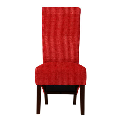 Keyesport Rough Cloth Parsons Chair Upholstery: Red
