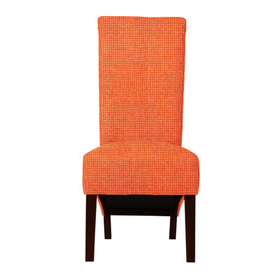 Keyesport Rough Cloth Parsons Chair Upholstery: Orange