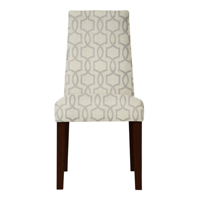Haddonfield Gray/Beige Fabric Parsons Chair
