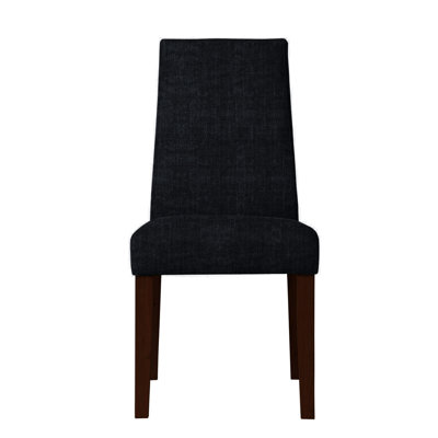 Haddonfield Solid Back Parsons Chair (Set of 2) Upholstery: Black