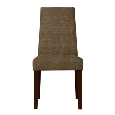 Haddonfield Solid Back Parsons Chair (Set of 2) Upholstery: Brown