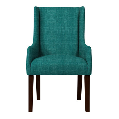 Larrabee Upholstered Solid Back Arm Chair Upholstery: Teal