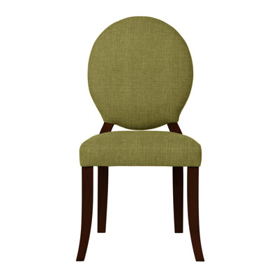 Lashley Wood Legs Side Chair (Set of 2) Upholstery: Olive