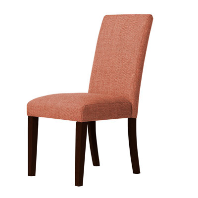 Beachwood Solid Parsons Chair Upholstery: Orange