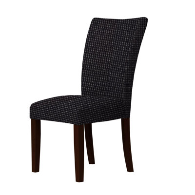 Wallington Pin Head Parsons Chair Upholstery: Black