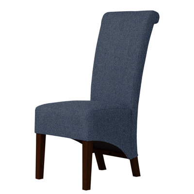 Keyesport Wood Legs Parsons Chair Upholstery: Blue