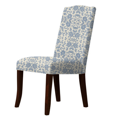 Lasseter Floral Parsons Chair Upholstery: Blue